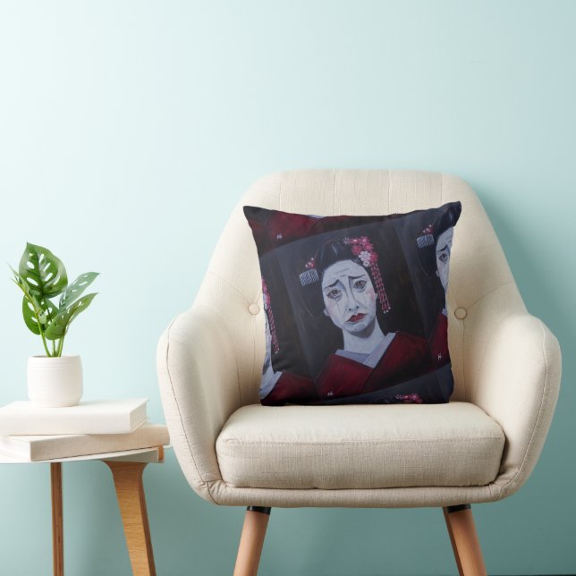Beautifully Sad Painting by Alfred Fox Throw Pillow (Chair)
