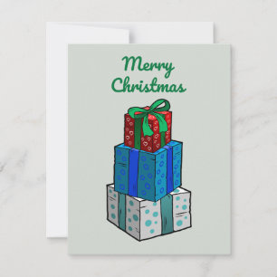 Beautifully Wrapped Christmas Gifts Holiday Card