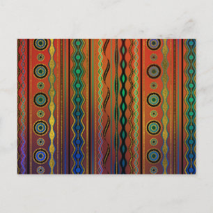 Beautuful Translucent Tribal Pattern Postcard