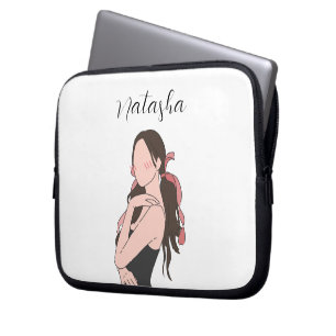 Beauty Aesthetic Girl Customizable Laptop Sleeve