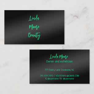 Beauty Aesthetician Business Card