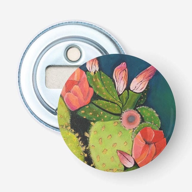 Beauty and Armour Button Bottle Opener Magnet (Front)