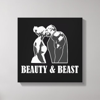 Beauty and beast canvas print