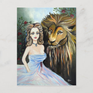 beauty and beast postcard