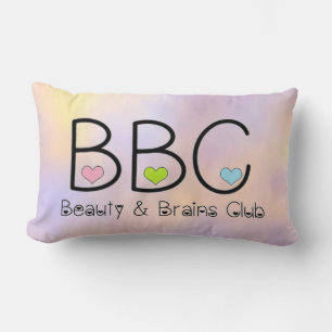 Beauty and Brains Club Pillow