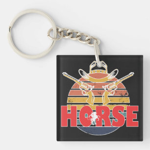 Beauty and Grace of Horses Vintage Equestrian Keychain