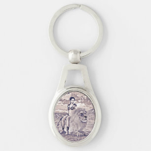 Beauty and Lion Keychain