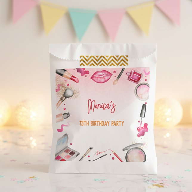 Beauty and makeup spa birthday party favour bag (Creator Uploaded)