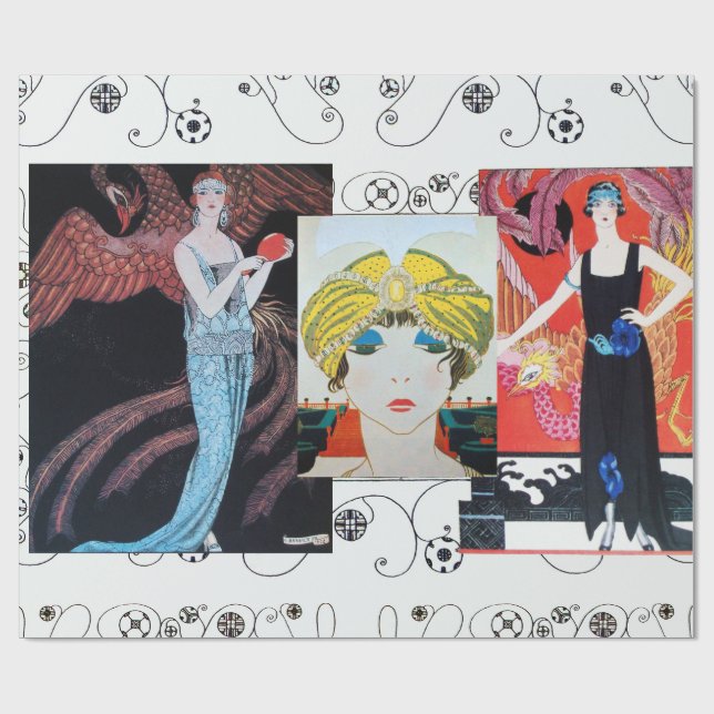 BEAUTY AND PHOENIX,FASHION DESIGNER MAKE UP ARTIST WRAPPING PAPER (Flat)
