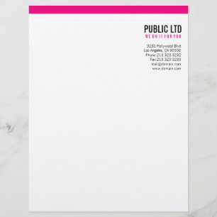 Beauty and Style Pink Letterhead