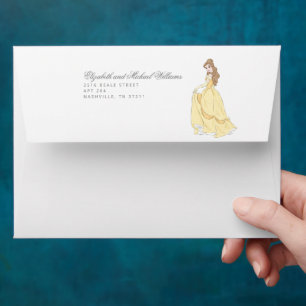Beauty and the Beast Be Our Guest Baby Shower Envelope