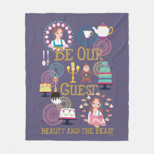 Beauty And The Beast Be Our Guest Fleece Blanket