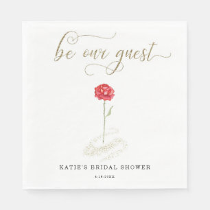 Beauty and the Beast Be Our Guest Napkin