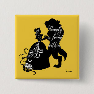 Beauty And The Beast   Beauty is Found Within 2 Inch Square Button