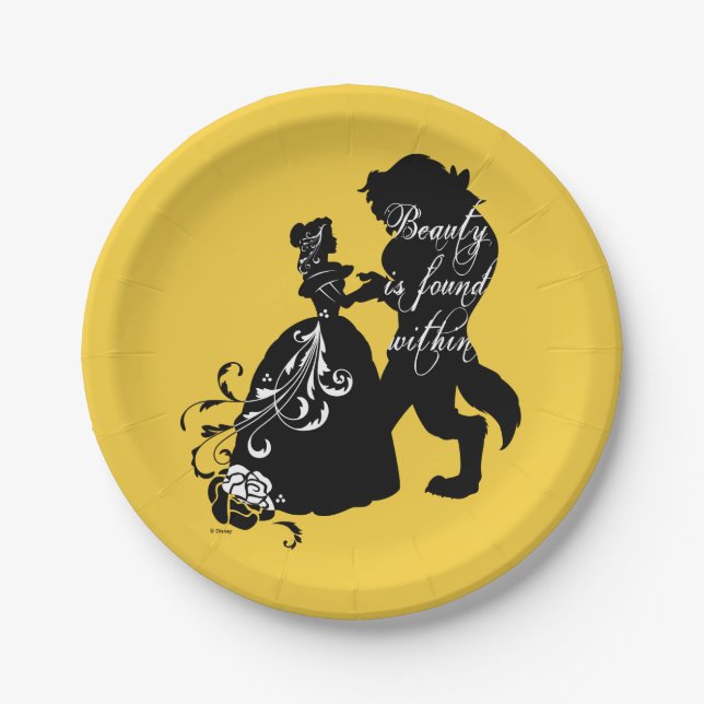Beauty And The Beast | Beauty is Found Within 2 Paper Plate (Front)
