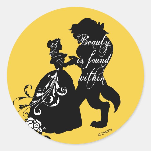 Beauty And The Beast | Beauty is Found Within Classic Round Sticker (Front)