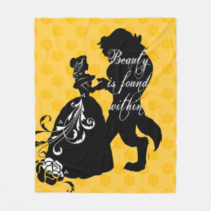 Beauty And The Beast Beauty is Found Within Fleece Blanket