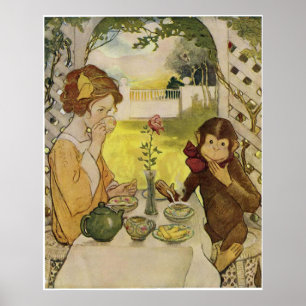 Beauty and the Beast by Jessie Willcox Smith Poster