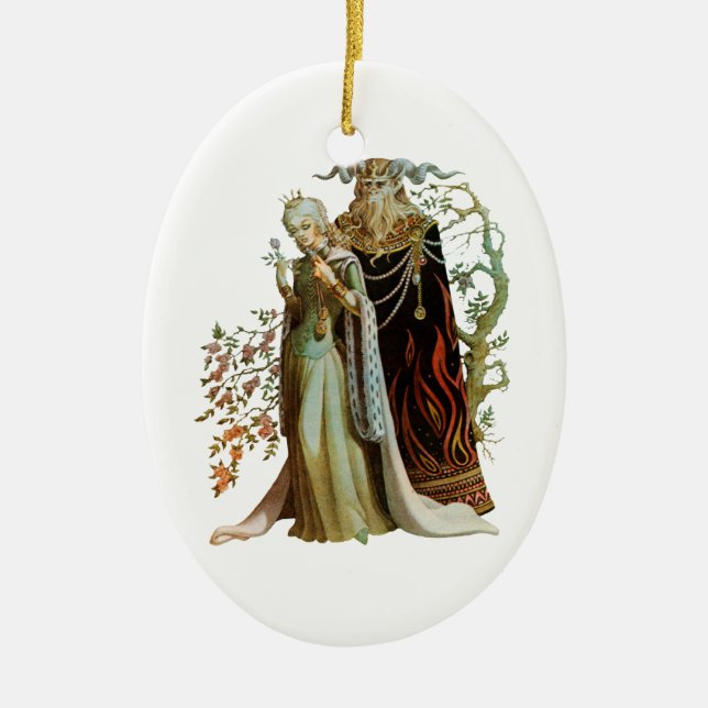 Beauty and the Beast Ceramic Ornament (Front)