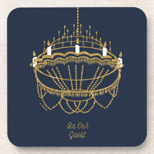 Beauty and the Beast   Chandelier - Be Our Guest Coaster