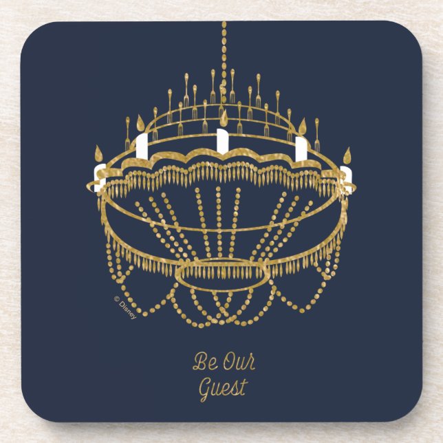 Beauty and the Beast | Chandelier - Be Our Guest Coaster (Front)