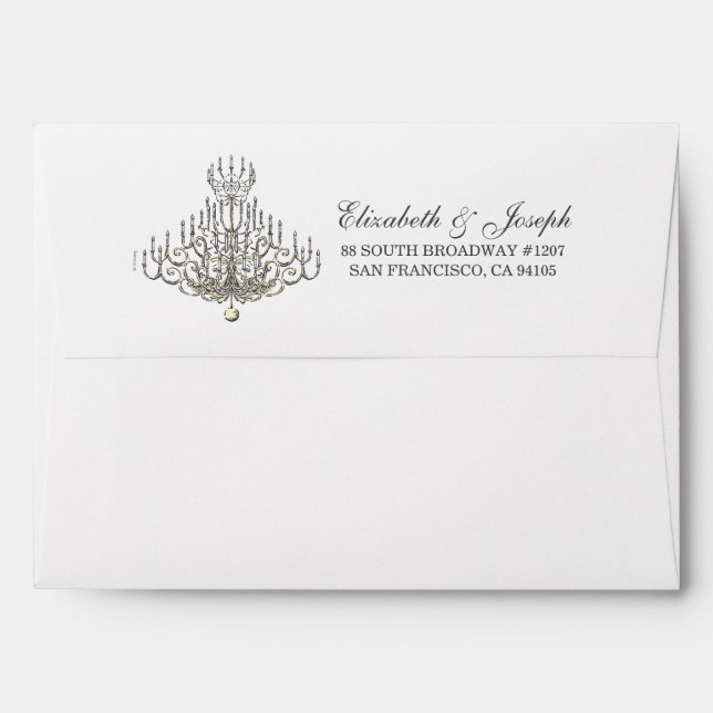Beauty and the Beast | Chandelier Envelope (Back (Top Flap))