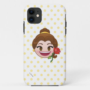 Beauty and the Beast Emoji   Belle with Rose iPhone 11 Case