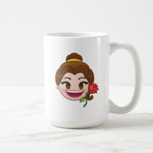 Beauty and the Beast Emoji   Belle with Rose Coffee Mug