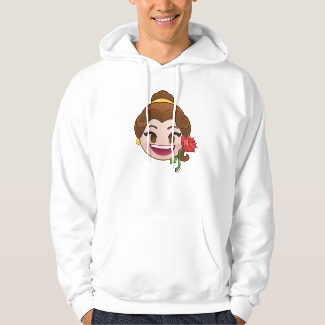 Beauty and the Beast Emoji | Belle with Rose Hoodie (Front)