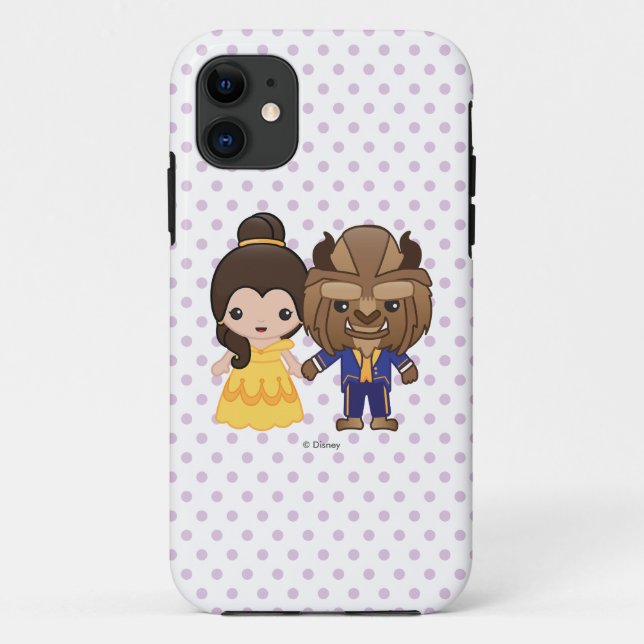 Beauty and the Beast Emoji Case-Mate iPhone Case (Back)