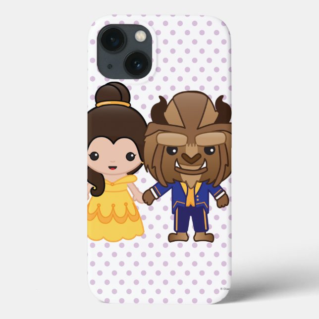 Beauty and the Beast Emoji Case-Mate iPhone Case (Back)