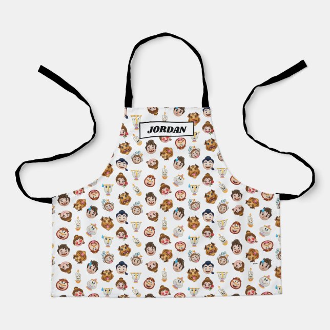 Beauty and the Beast Emoji | Character Pattern Apron (Front)
