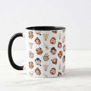 Beauty and the Beast Emoji Character Pattern Mug
