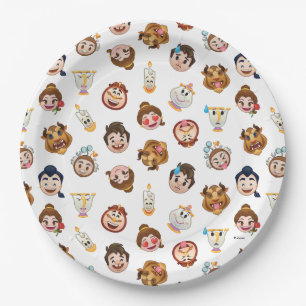 Beauty and the Beast Emoji   Character Pattern Paper Plate