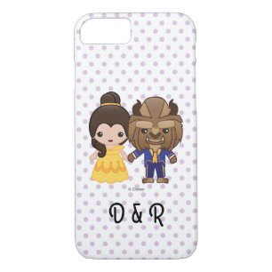 Beauty and the Beast Emoji   His & Hers Initials iPhone 8/7 Case