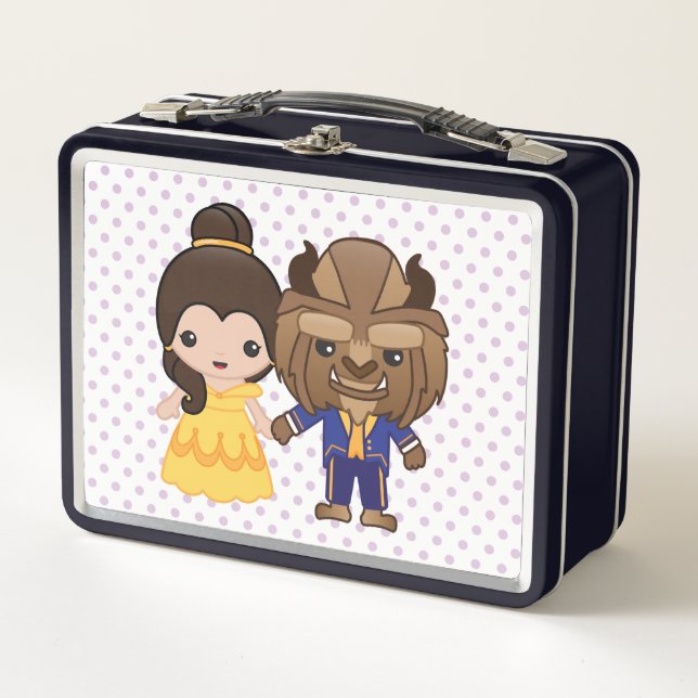 Beauty and the Beast Emoji Metal Lunch Box (Front)