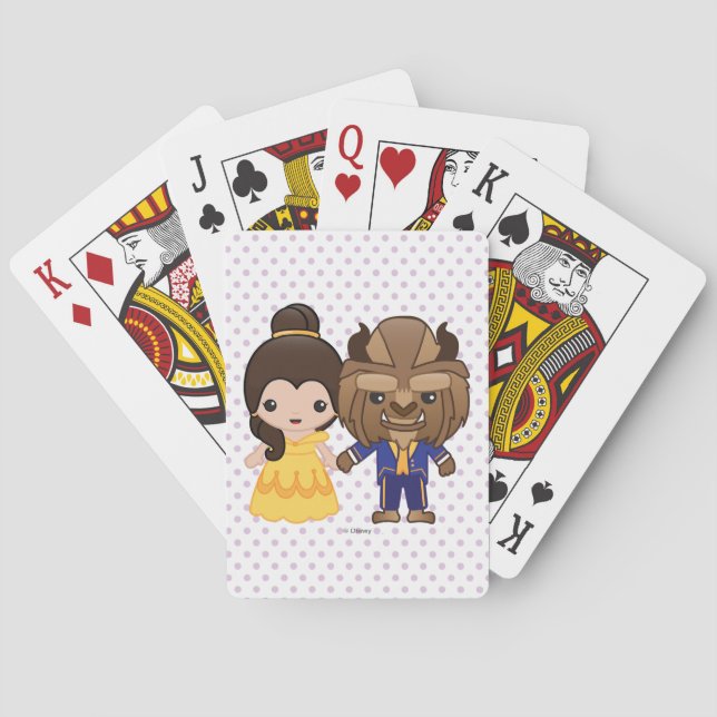 Beauty and the Beast Emoji Playing Cards (Back)