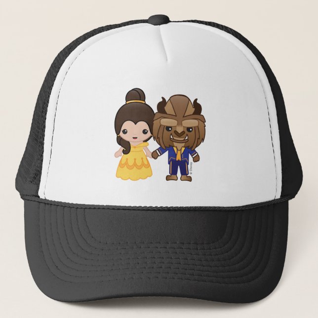 Beauty and the Beast Emoji Trucker Hat (Front)