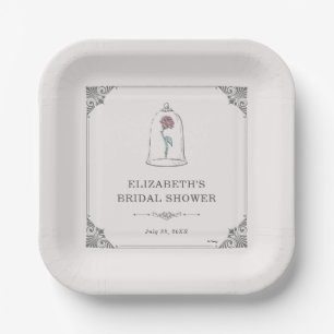 Beauty and the Beast   Enchanted Bridal Paper Plate
