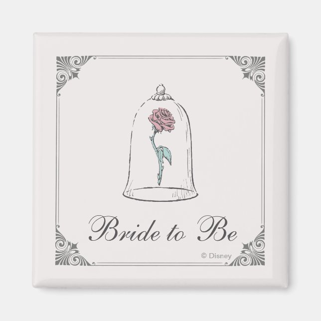 Beauty and the Beast | Enchanted Rose Bride to Be Magnet (Front)