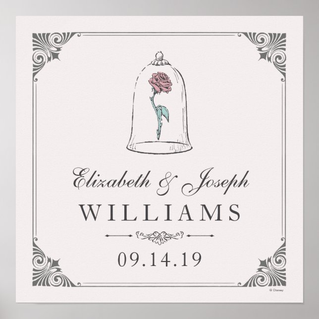 Beauty and the Beast | Enchanted Rose Wedding Poster (Front)