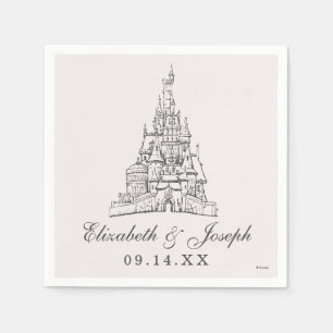 Beauty and the Beast Fairy Tale Castle Wedding Napkin