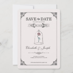WEDDING SAVE THE DATE CARDS  DISNEY THEME with envelopes 