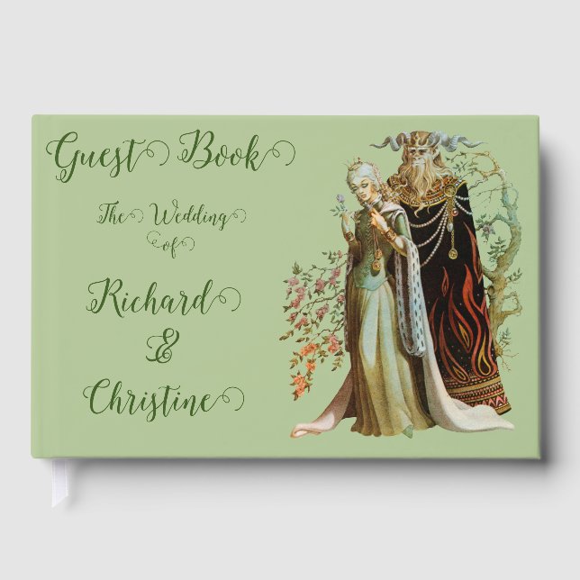 Beauty and the Beast Fantasy Wedding Guest Book (Front)