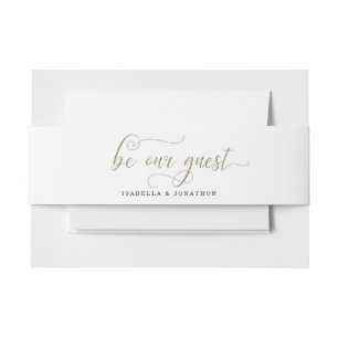 Beauty and the Beast Inspired Invitation Belly Band