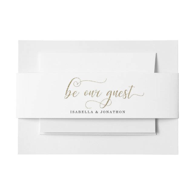 Beauty and the Beast Inspired Invitation Belly Band (Front Example)