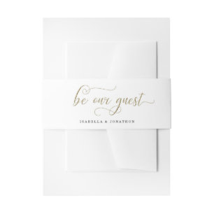 Beauty and the Beast Inspired Invitation Belly Band