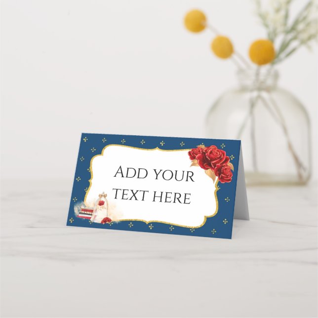 Beauty and The Beast Inspired Wedding Place Card (Front)
