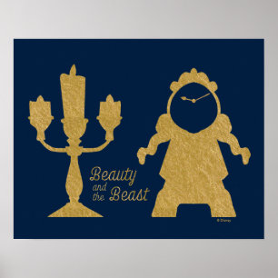 Beauty And The Beast   Lumiere & Cogsworth Poster