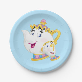 Beauty And The Beast | Mrs. Potts And Chip Paper Plate